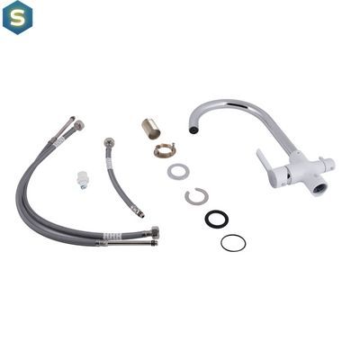 Смеситель для кухни Qtap Grand с подключением для питьевой воды QTGRA362CRW45668 Chrome/White, Белый