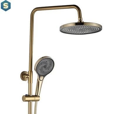 Душова система Rea Rebel brushed gold з виливом REA-P2414, Золотий