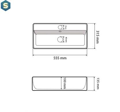 Умывальник VBI Tavernola white накладний VBI-015506, Білий