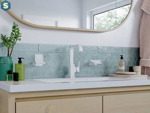 Мильниця підвісна Hansgrohe AddStoris Matt White/скло 41746700