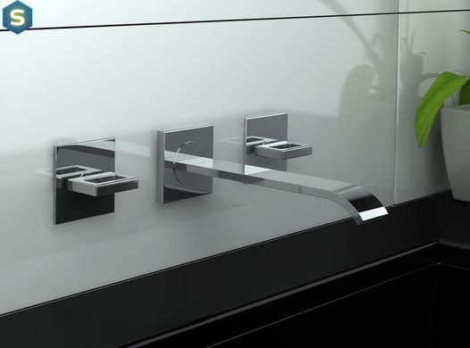Смеситель для умывальника Kohlman Nexen-S chrome + BOX скрытого монтажа SQW193U, Хром