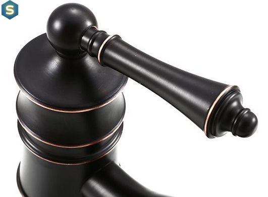 Смеситель для умывальника Rea Vintage Old black черный высокий REA-B0227, Черный/золото