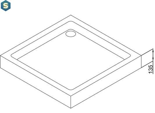 Піддон Dusel D102 90x90x13,5, Білий