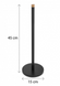 Стійка тримач для туалетного паперу Yoka SP1 Black Bamboo P.SP1-BLK-B, Черный матовый