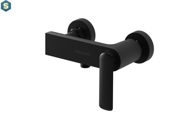 Змішувач для душу Kohlman Experience black matt настінний KPL-QW120EB, Черный матовый
