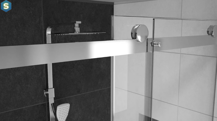 Душова кабіна Rea Nixon 100x140 P chrome REA-K5014 + REA-K5007, Хром, Права, прозорий, хром