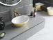 Умивальник Mexen Elza brushed gold white накладний MEX-21014017, Золотий