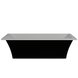 Ванна отдельностоящая глянцевая Amidicon Tytul 185x85 черная из литого камня TYTUL_185_BLACK_HL, Черно-белый