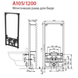 Инсталляция для биде Alcaplast A105/1200