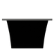 Ванна отдельностоящая глянцевая Amidicon Tytul 185x85 черная из литого камня TYTUL_185_BLACK_HL, Черно-белый