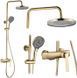 Душова система Rea Rebel brushed gold з виливом REA-P2414, Золотий