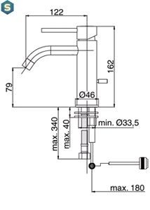 Змішувач для умивальника Paffoni Light LIG 075 CR, Хром