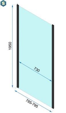 Душова кабіна Rea Rapid Fold 80x90 black REA-K6421 + REA-K6419, Черный матовый, Універсальна, прозорий, чорний матовий