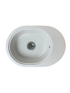 Кухонная мойка Adamant Ovale 610x420x180 белый 637223, Белый