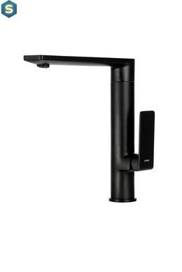 Смеситель для кухни Corsan Trino black mat з подвижным носиком CMB7121BL, Черный матовый