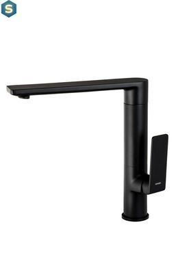 Смеситель для кухни Corsan Trino black mat з подвижным носиком CMB7121BL, Черный матовый