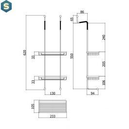 Полиця кутова Paffoni chrome ZPOR008CR, Хром