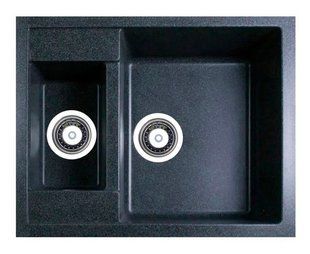 Кухонная мойка Adamant Duplex 610x495x200 графит 100001448, Графит