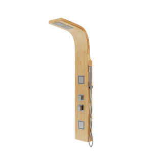 Душевая панель Corsan Bao bamboo хром с термостатом B022TCH, Дуб