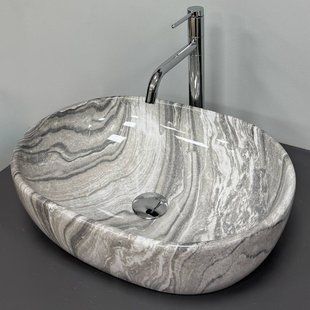 Умывальник VBI Modena S grey onyx накладний VBI-012009, Каппучино