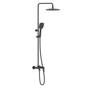 Душова система з виливом Imprese Kucera верхній душ 220x220 мм ABS black matt t030B03410SR, Черный матовый