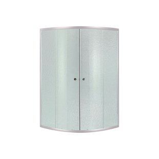 Душова кабіна Lidz Latwa SC80x80.SAT.HIGH.FR, скло Frost 4 мм без піддона, Хром матовий, Універсальна, матовий