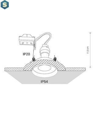 Точечный светильник Nowodvorski 8371 Echo GU10 1x15W IP54 Wh