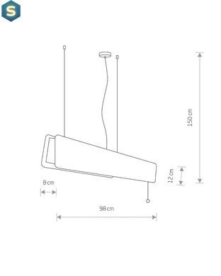 Підвісний світильник Nowodvorski 7522 Oslo led T8LED 1x16W 3000K 2300Lm IP20 Brown