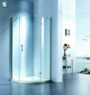 Душевая кабина Koller Pool Kvadro полукруглая 900x900x1950 мм стекло прозрачное K90RC-1, Хром, Универсальная, прозрачный, хром
