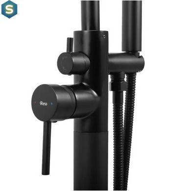 Смеситель для ванны Rea Mono black напольный REA-B2714, Черный матовый