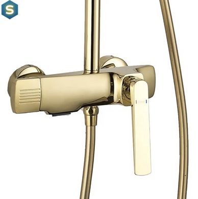 Душевая система Rea Rebel gold с изливом REA-P2413, Золотой