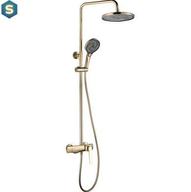 Душевая система Rea Rebel gold с изливом REA-P2413, Золотой