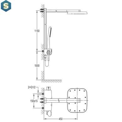 Душевая система Imprese Smart Click ZMK101901090, Хром
