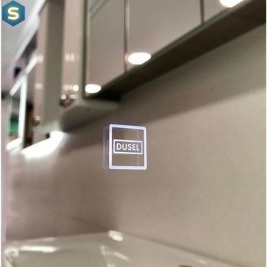 Дзеркало Dusel Led DE-M0065D Black 100x75 см сенсорне включення + підігрів, Чорний/золото