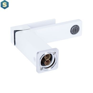 Змішувач для умивальника Qtap Gemini QTGEM270CRW45675 Chrome/White, Білий