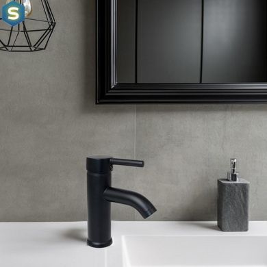Смеситель для умывальника Yoka Spa 24 Black низкий BU.SPA-24-BLK, Черный матовый