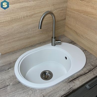 Кухонна мийка Adamant Ovale 610x420x180 білий 637223, Білий