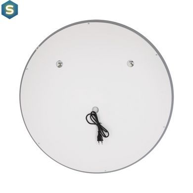 Зеркало Qtap Mideya R800 с LED-подсветкой Touch, с антизапотеванием, с часами, диммером яркости QT2078NCR8080W
