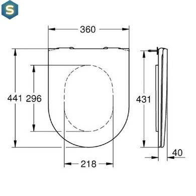 Сидіння для унітазу Grohe Essence 39577000, Білий