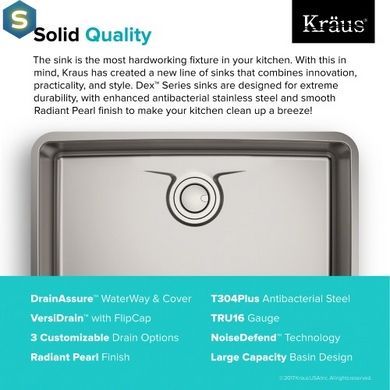 Кухонная мойка Kraus Dex KD1US33B