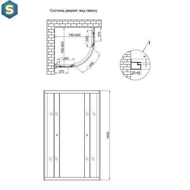 Душевая кабина Lidz Latwa SC80x80.SAT.HIGH.FR, стекло Frost 4 мм без поддона, Хром матовый, Универсальная, матовый