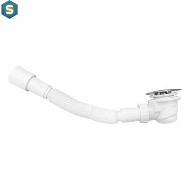 Душовий піддон Kapielka ST100x80x14 низький, прямокутний, діаметр зливу 52 мм Lidz, Білий
