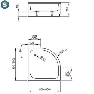 Душевой поддон Radaway Samos A 90 90x90 4S99300-03