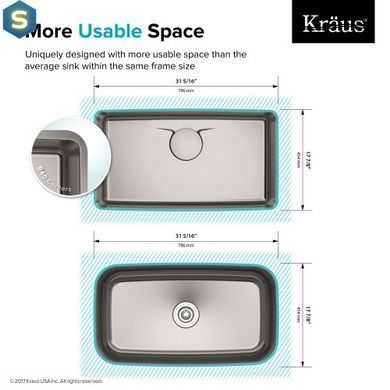 Кухонная мойка Kraus Dex KD1US33B