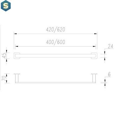 Полотенцедержатель Omnires Nelson chrome NL80214CR, Хром