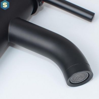 Смеситель для умывальника Yoka Spa 24 Black низкий BU.SPA-24-BLK, Черный матовый