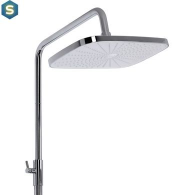 Душова система універсальна Qtap Gemini на три споживача (з виливом) QTGEM111CRW45687 Chrome/White, Білий