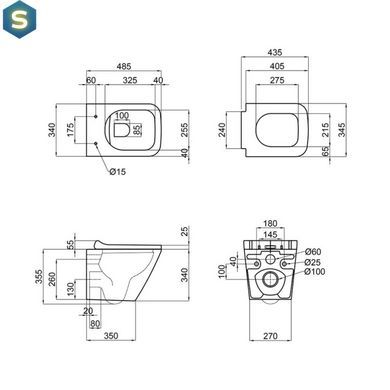 Унітаз підвісний Qtap Tern із сидінням Soft-close QT1733052EUQW, Білий