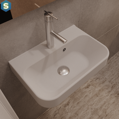 Раковина глянцева підвісна Amidicon Comfort 45 450x300 з литого каменю COMFORT_45_HL, Білий