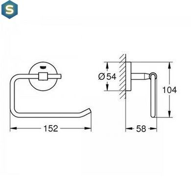 Держатель туалетной бумаги Grohe Bau Cosmopolitan 40457001